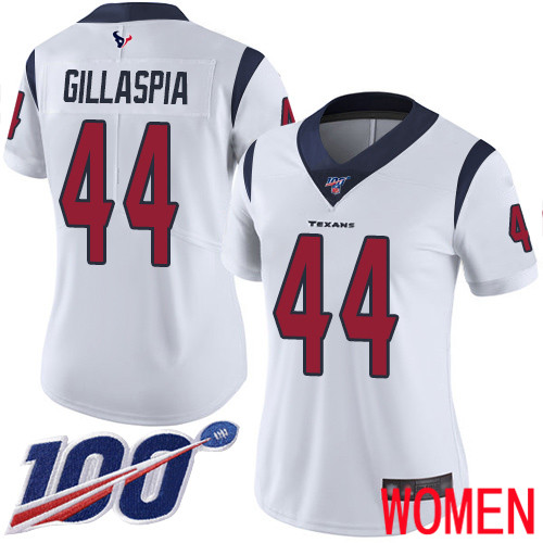 Houston Texans Limited White Women Cullen Gillaspia Road Jersey NFL Football 44 100th Season Vapor Untouchable